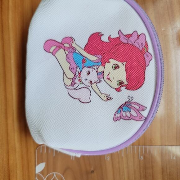 Purple Strawberry-Themed Coin Purse Set – 2000s Style Pouches with Keychain - Picture 3 of 5